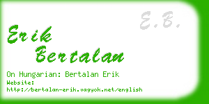 erik bertalan business card